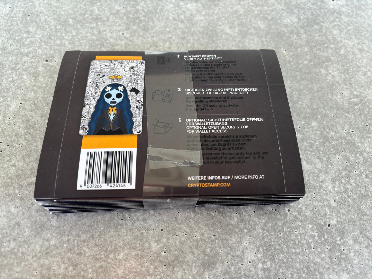 Crypto Stamp - 10x Hackatao Sisi Skull (original sealed)