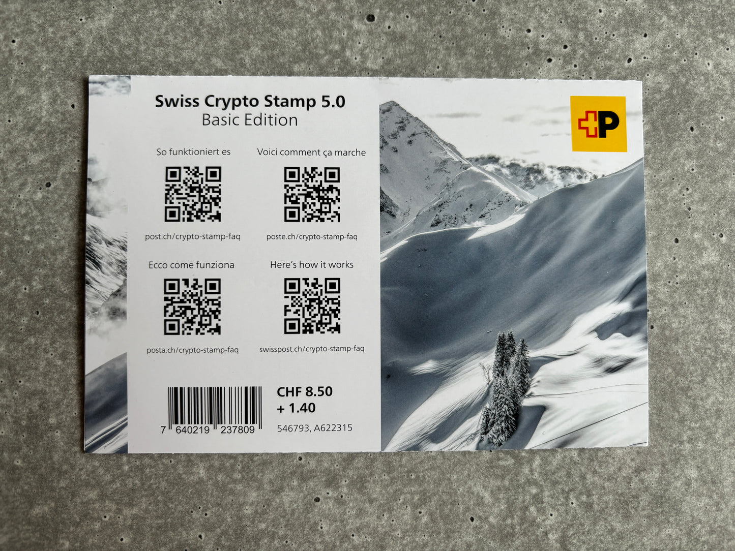 Swiss Crypto Stamp 5 - Basic Edition (sealed)