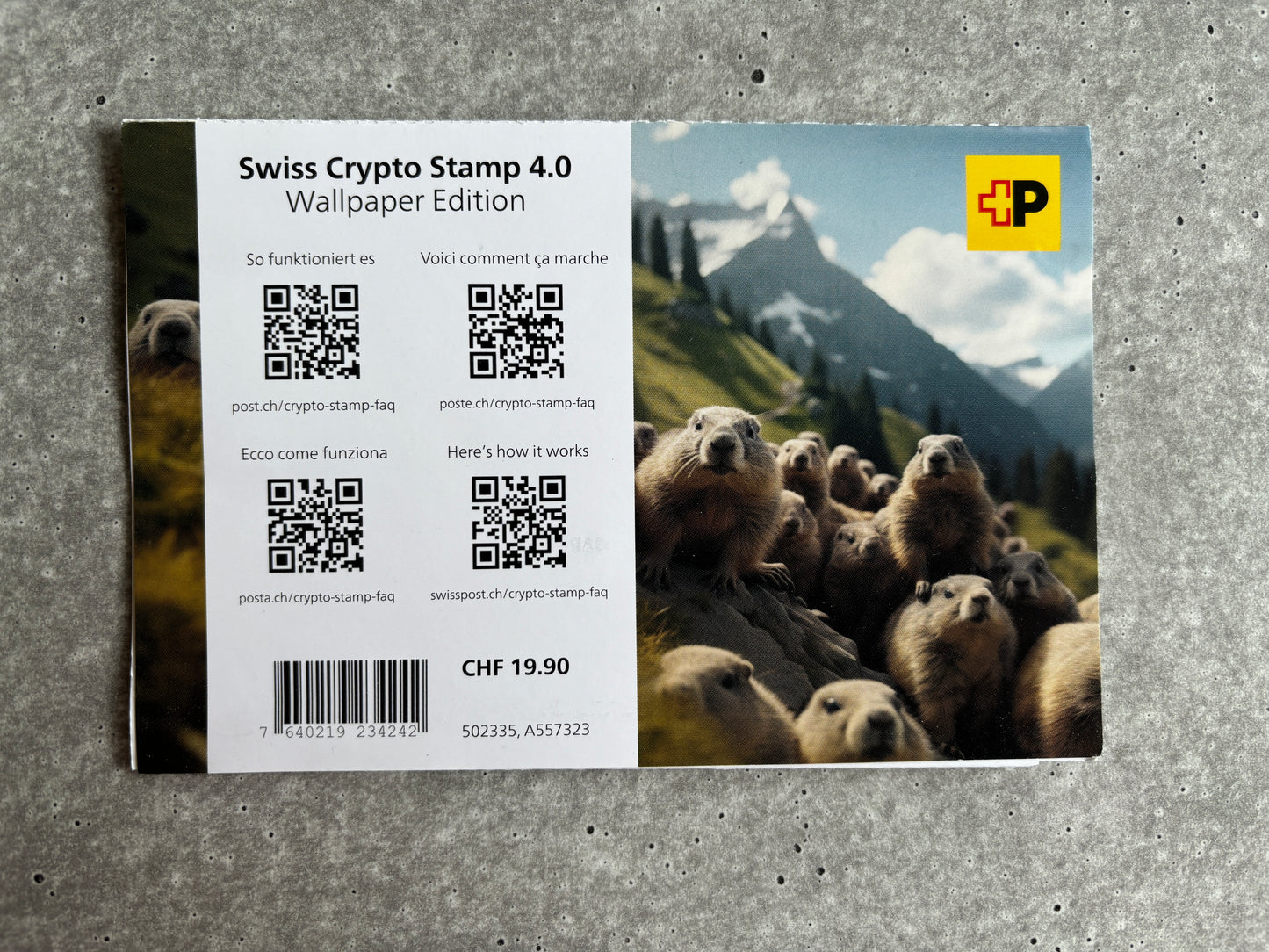 Swiss Crypto Stamp 4 - Basic Edition (sealed)