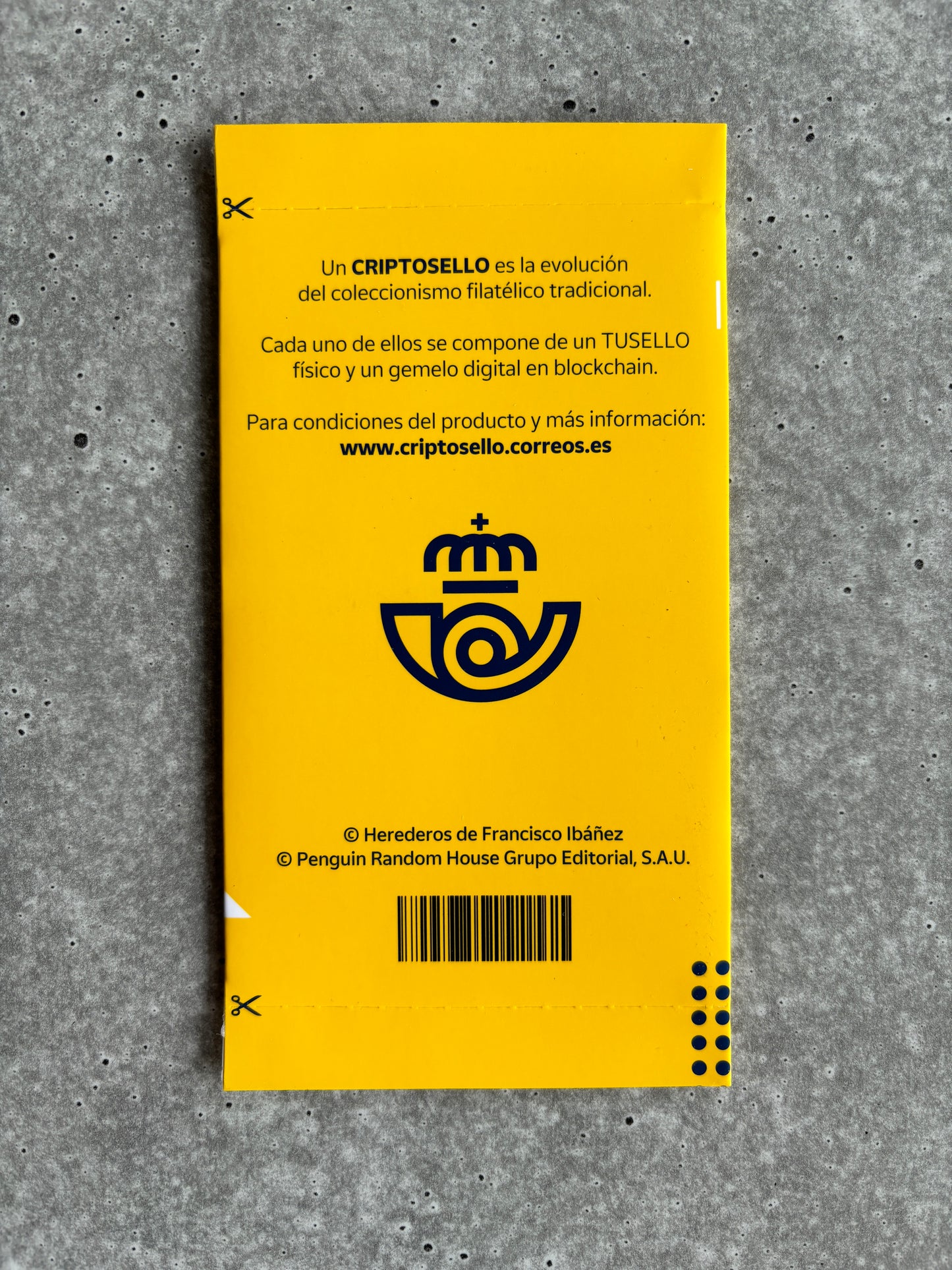 Spanish Crypto Stamp - Criptosello Mortadelo (sealed)