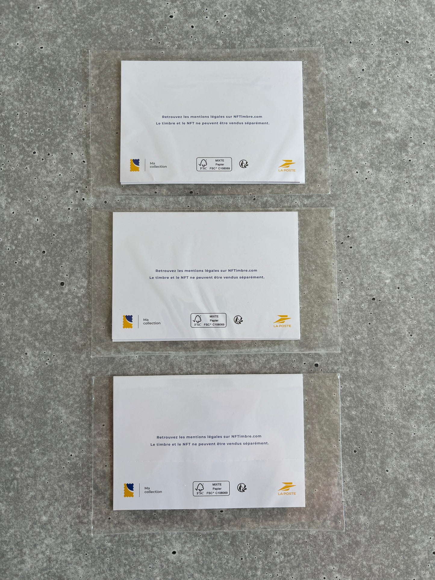 French Crypto Stamp - #NFTimbre Set 2.1, 2.2, 2.3 (sealed)