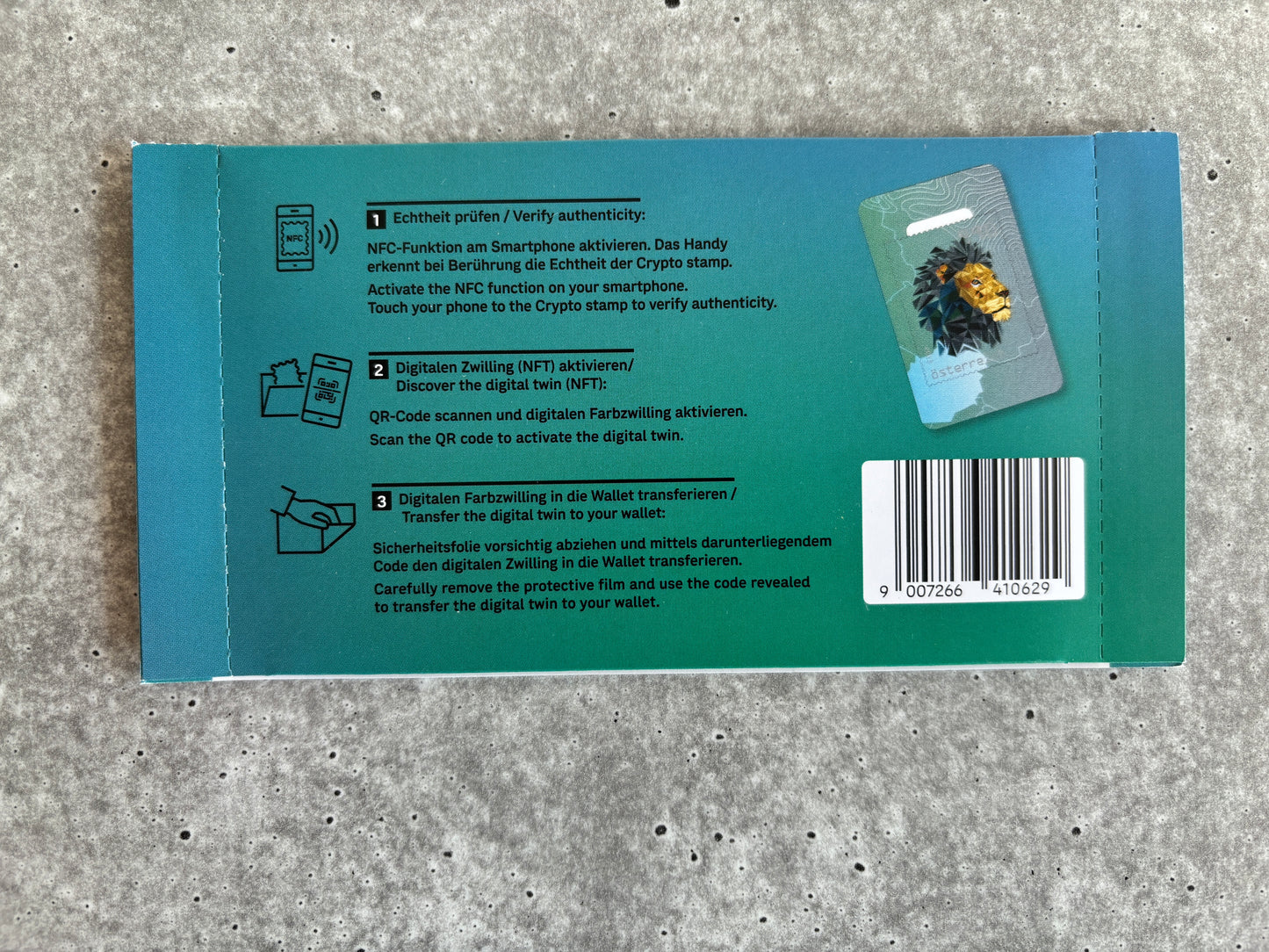 Crypto Stamp - CS5.1 Lion (original sealed)