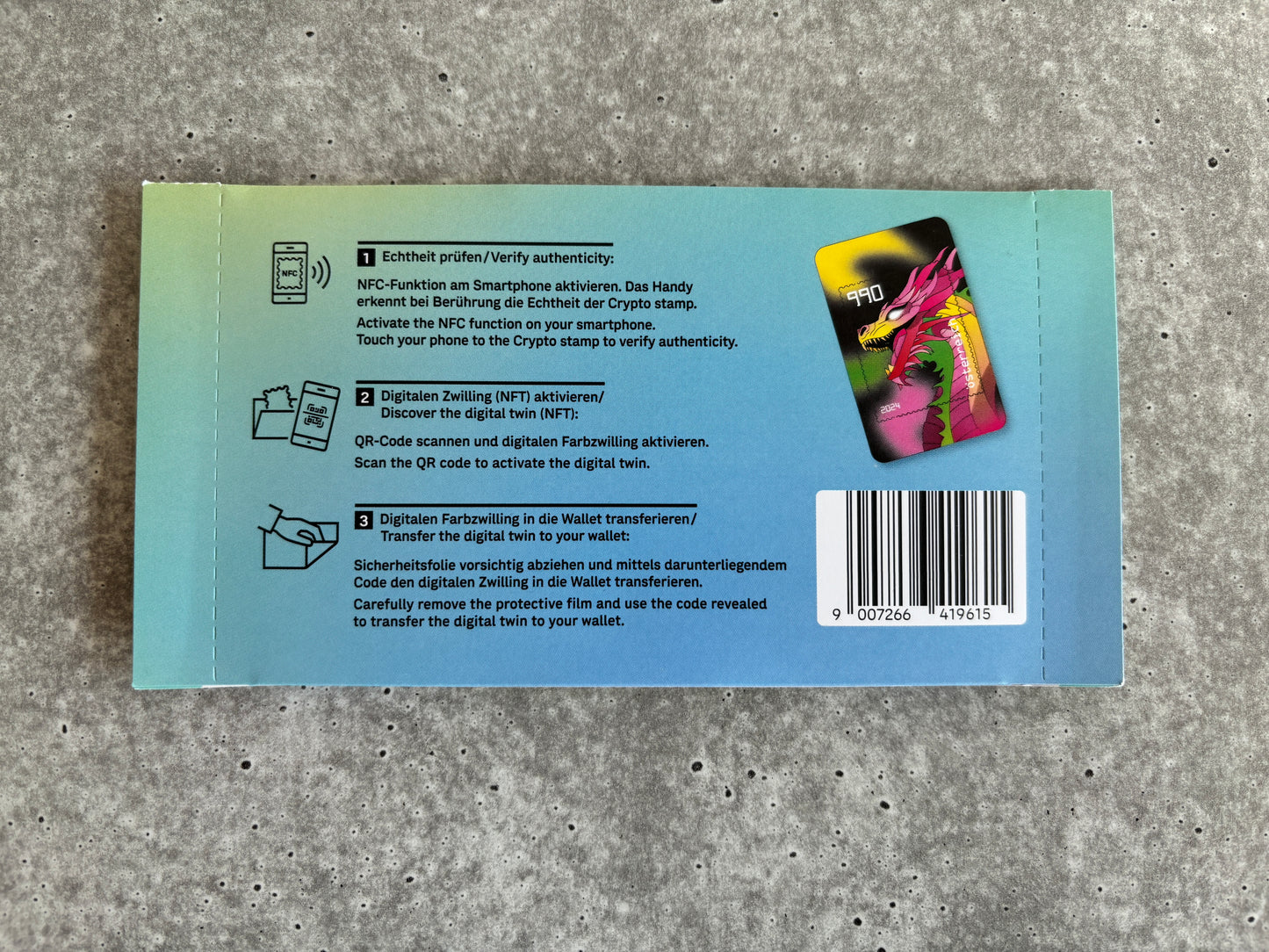 Crypto Stamp - CS6 Dragon (Austria, sealed)