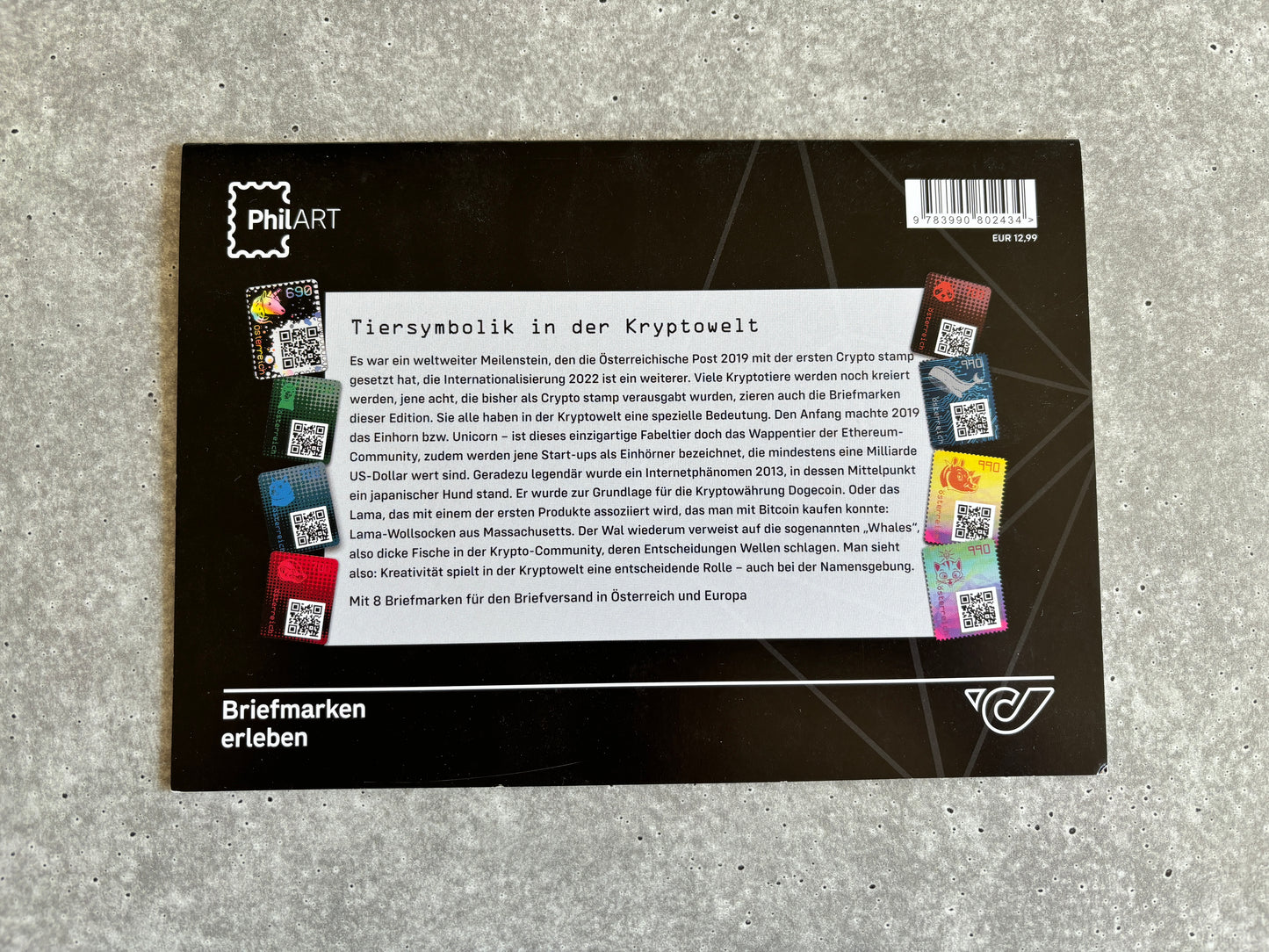 Die Crypto Stamp Tierfamilie - Stamp Sheet (first day canceled)