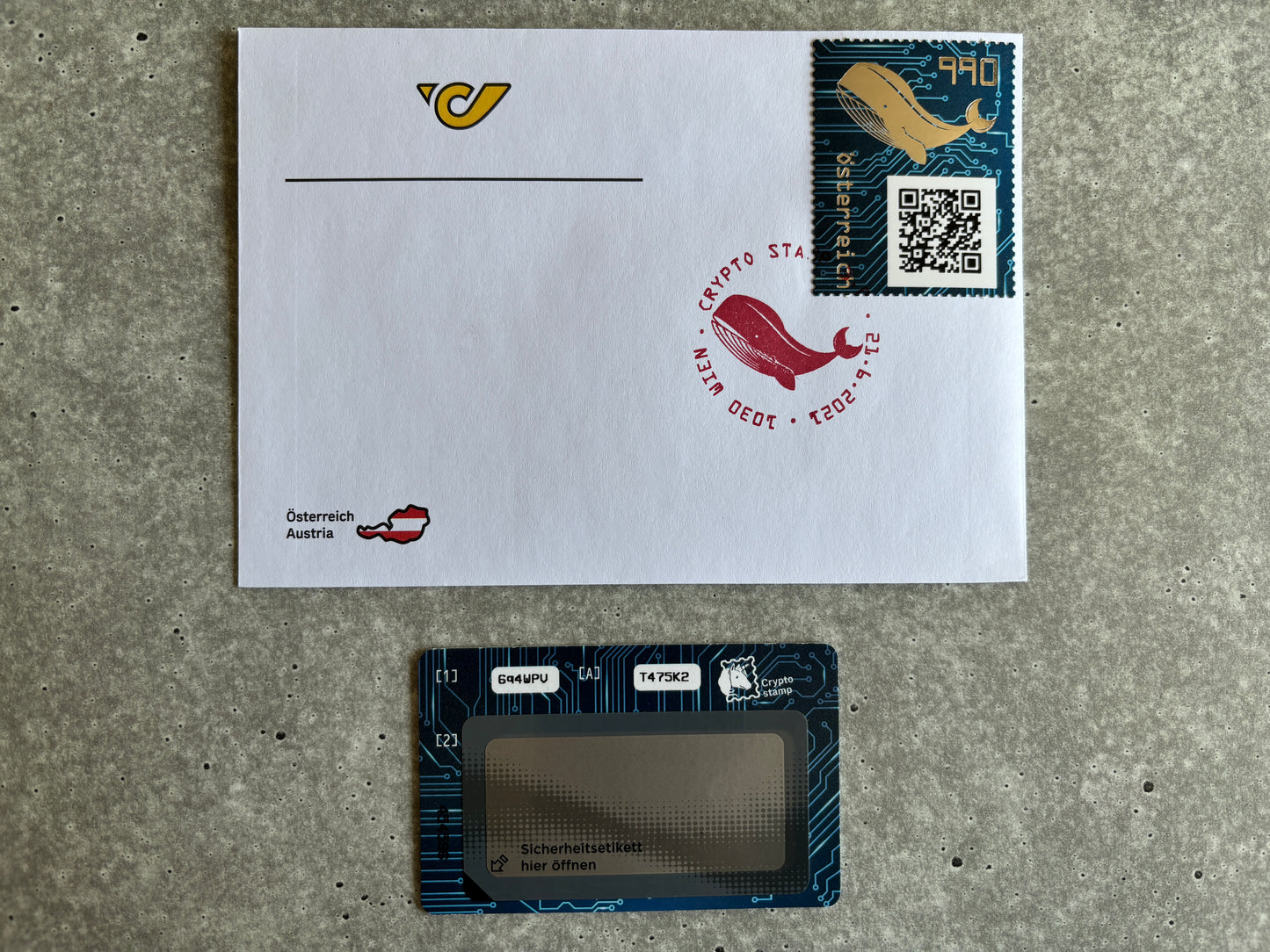 First Day Cover - CS3 Whale (black stamp) (3)