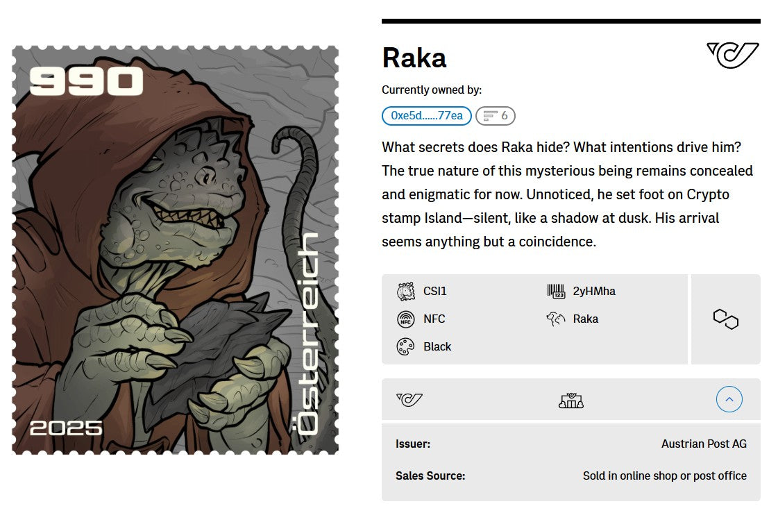 Crypto Stamp Island - Raka FDC (black) (4)