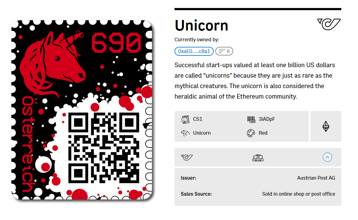 Crypto Stamp - Jahrbuch/Yearbook with red CS1