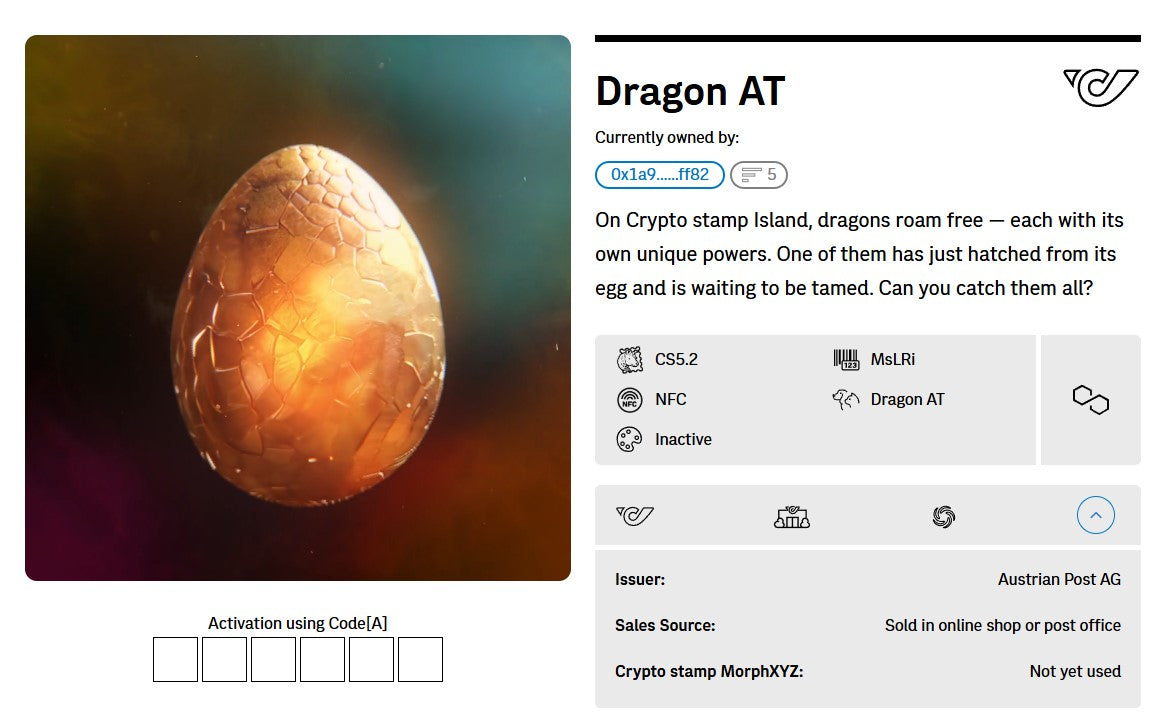 First Day Cover - CS6 Dragon (run on first day of issue)