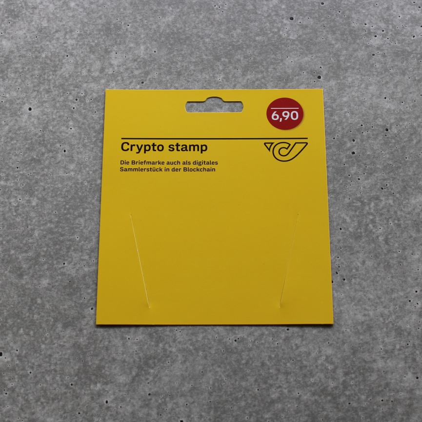 Crypto Stamp 1 - Yellow holder