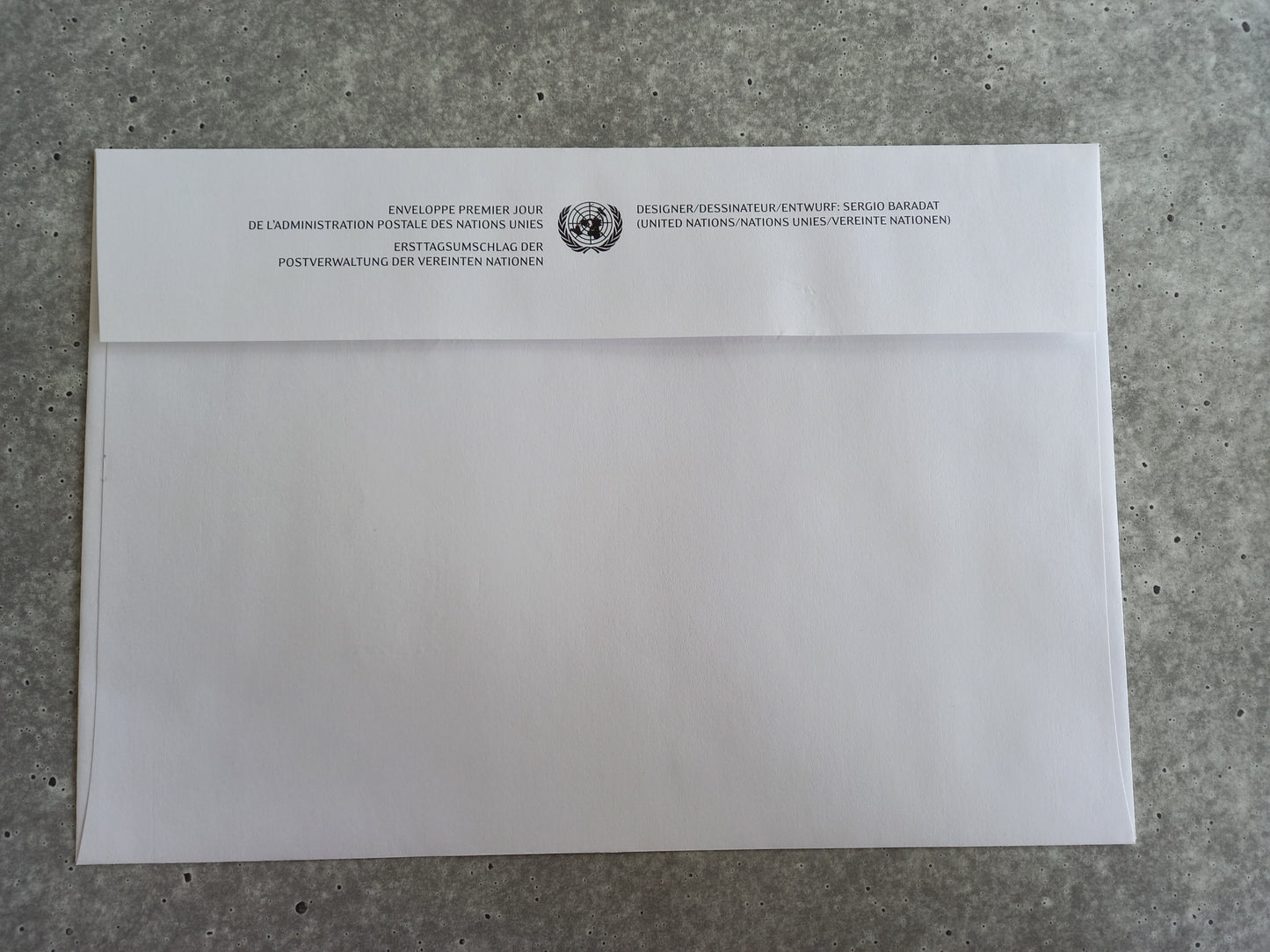 First Day Cover - United Nations Crypto Stamp (all three stamps on one envellope)