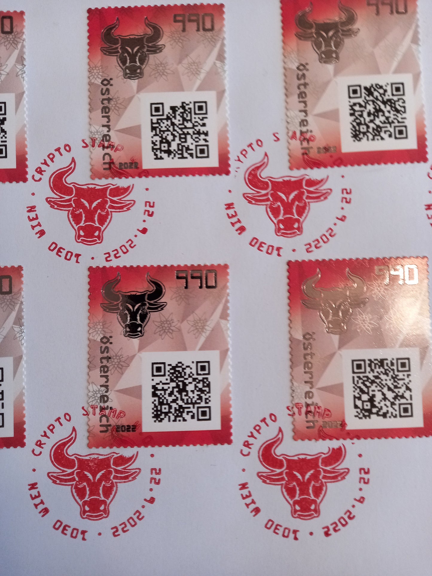 First Day Cover - Großbrief mit 10 CS4 Bull Stamps