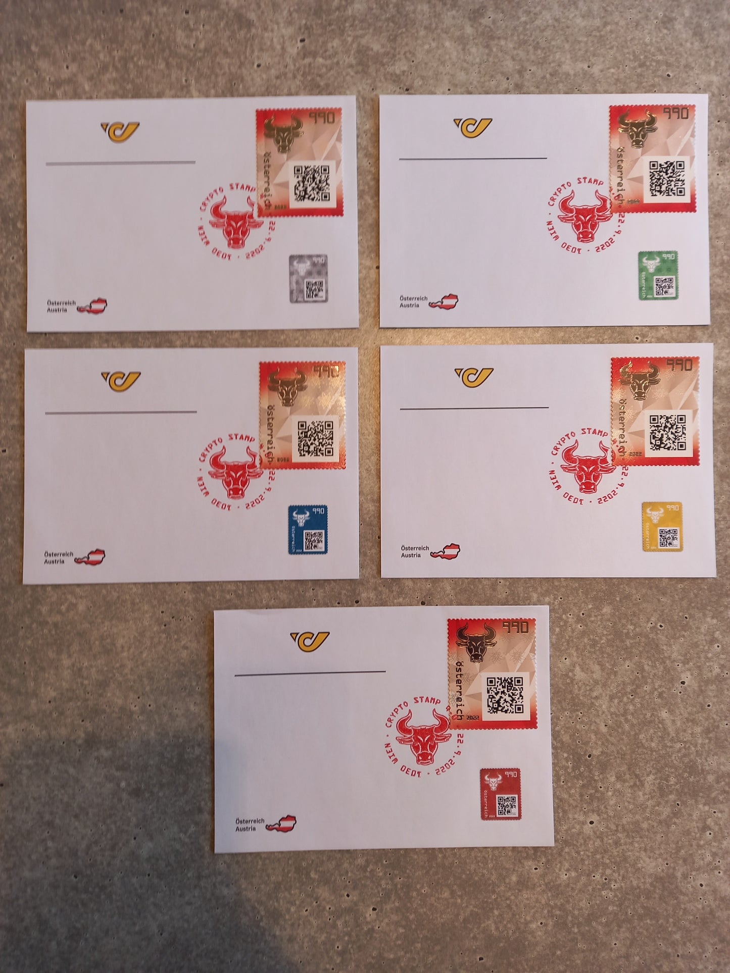 First Day Cover - CS4 (Set: Black to Red)