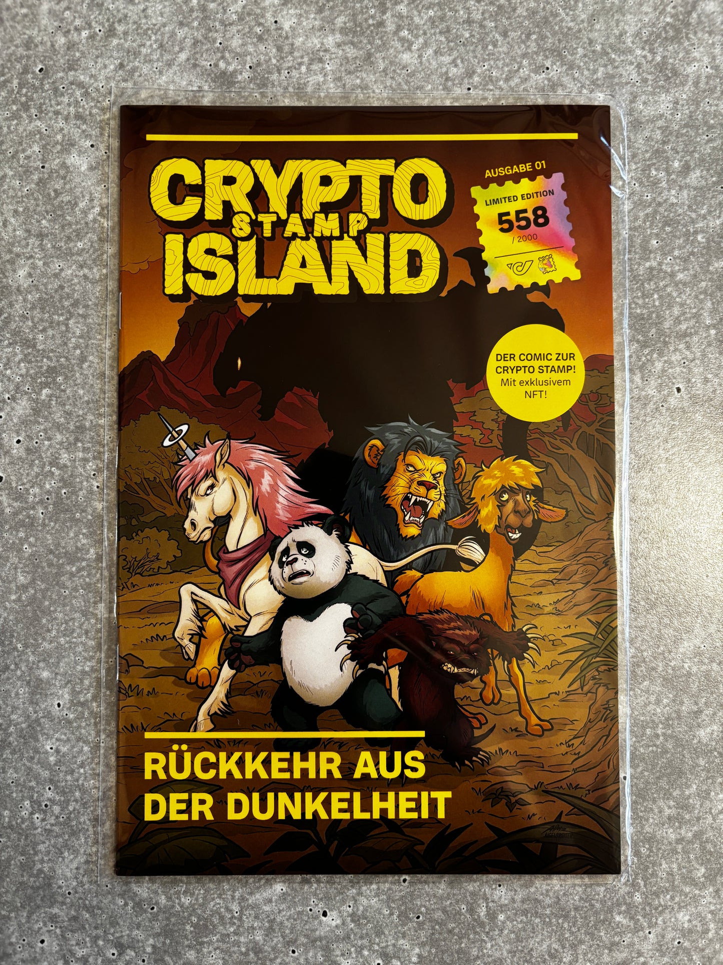 Crypto Stamp Island Comic (new, sealed)