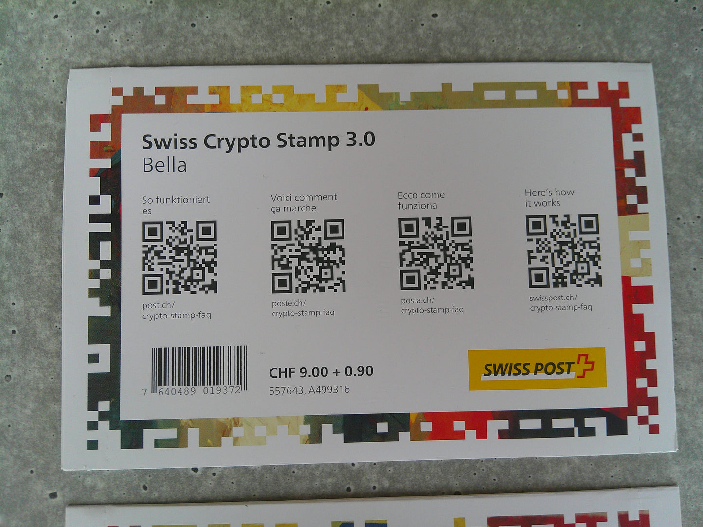 Swiss Crypto Stamp 3 - Set (Walter + ID1 - ID7)