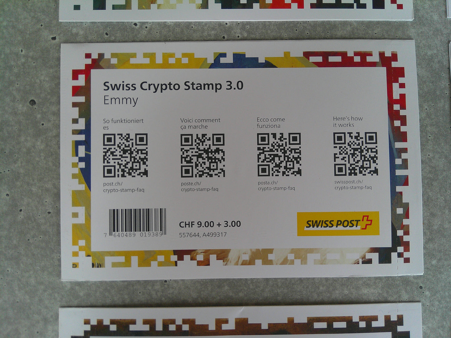 Swiss Crypto Stamp 3 - Set (Walter + ID1 - ID7)