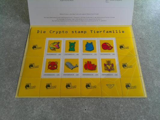 Die Crypto Stamp Tierfamilie - Stamp Sheet (mint/postfrisch)