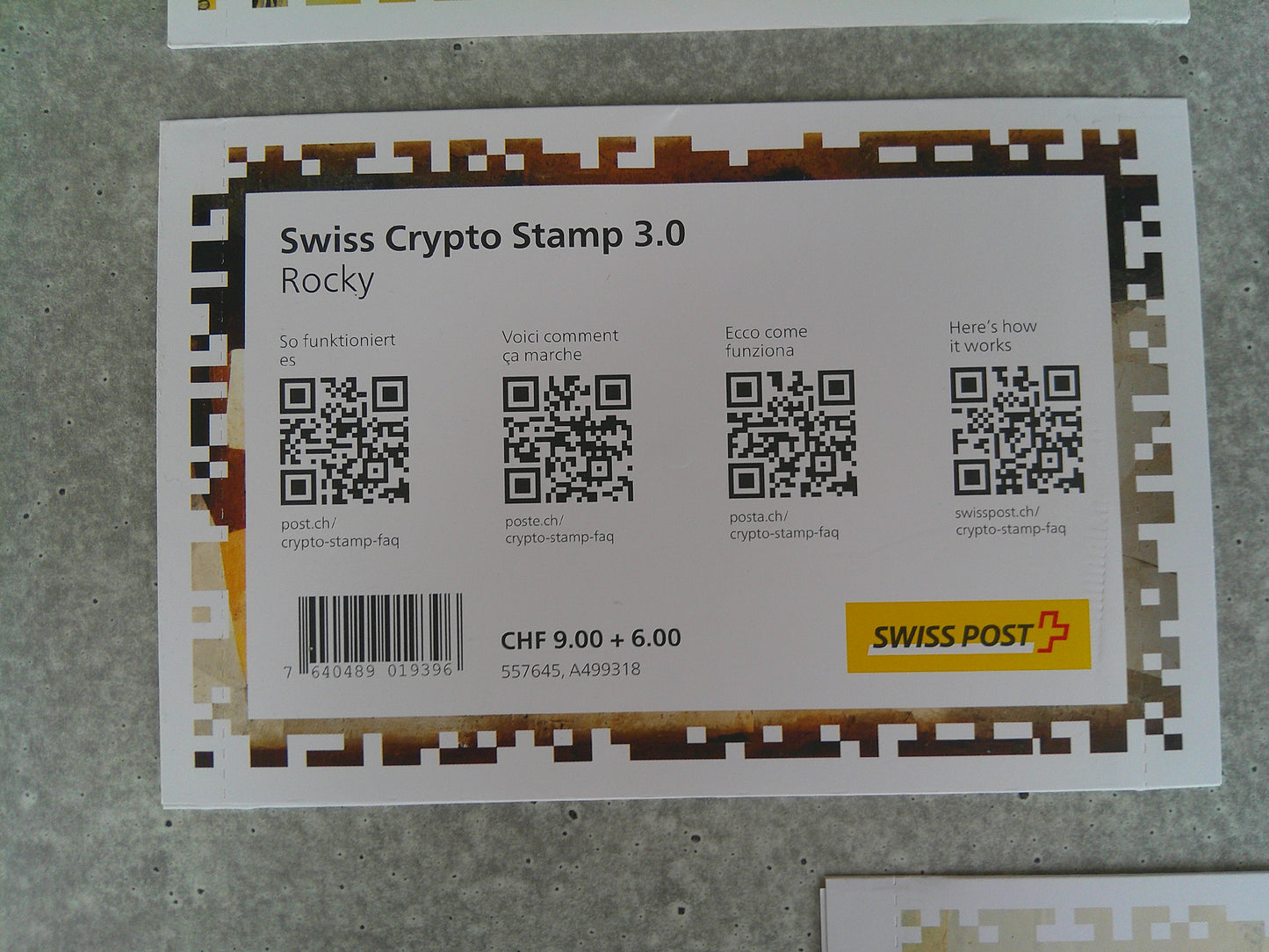 Swiss Crypto Stamp 3 - Set (Walter + ID1 - ID7)