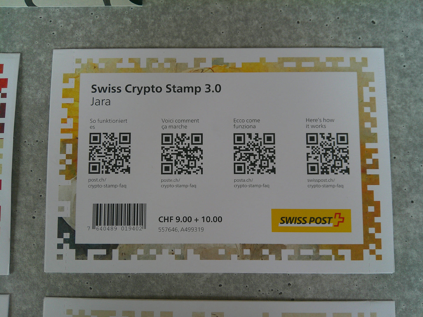 Swiss Crypto Stamp 3 - Set (Walter + ID1 - ID7)