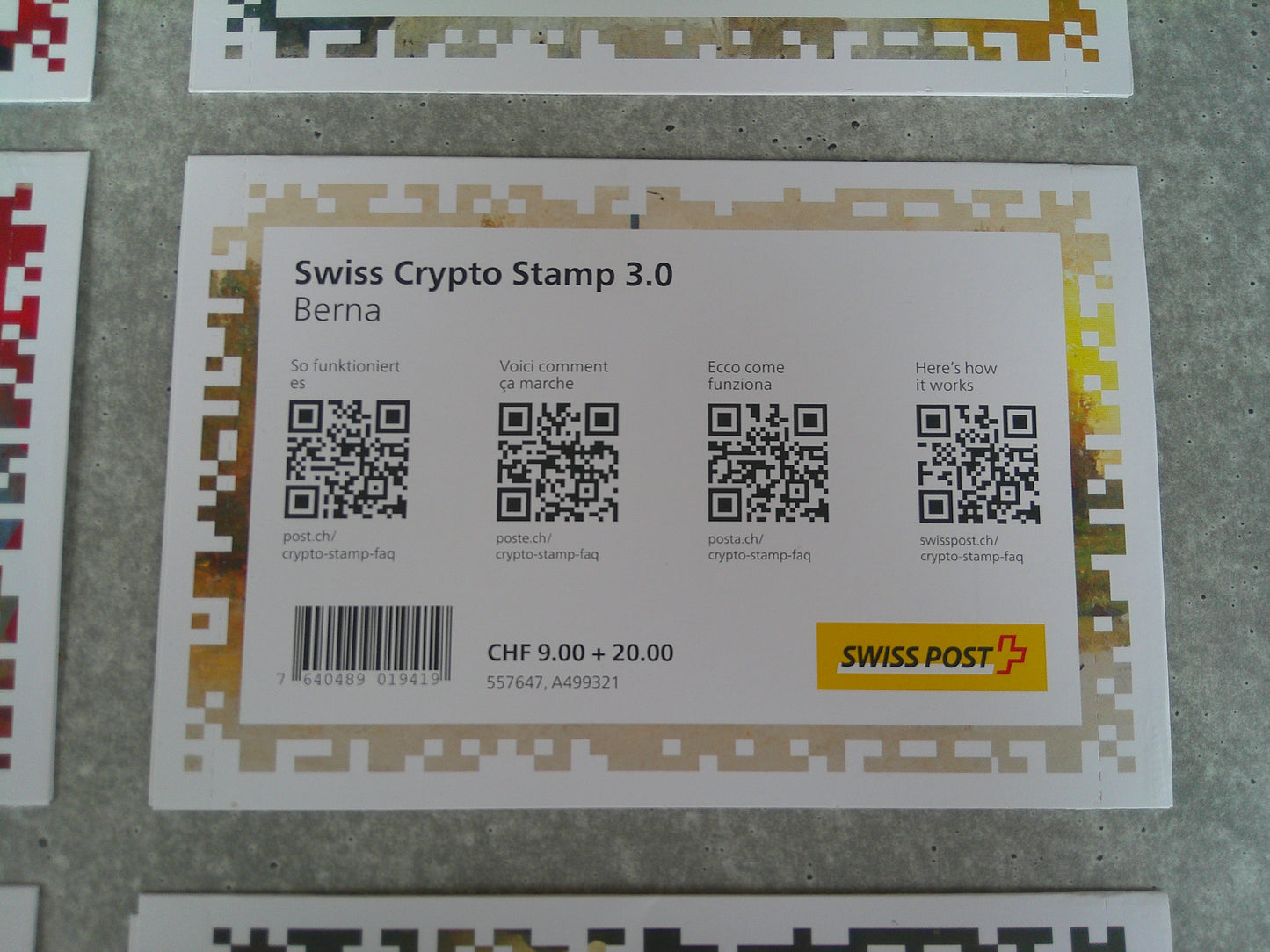 Swiss Crypto Stamp 3 - Set (Walter + ID1 - ID7)