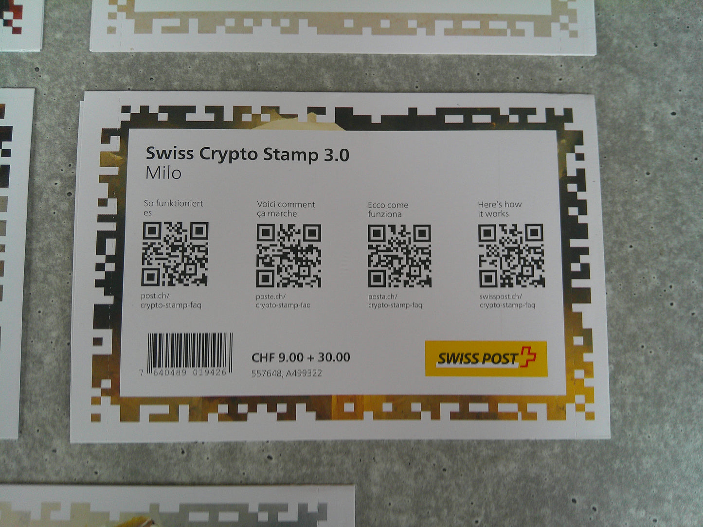 Swiss Crypto Stamp 3 - Set (Walter + ID1 - ID7)