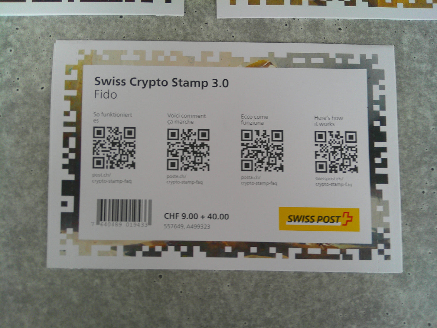 Swiss Crypto Stamp 3 - Set (Walter + ID1 - ID7)