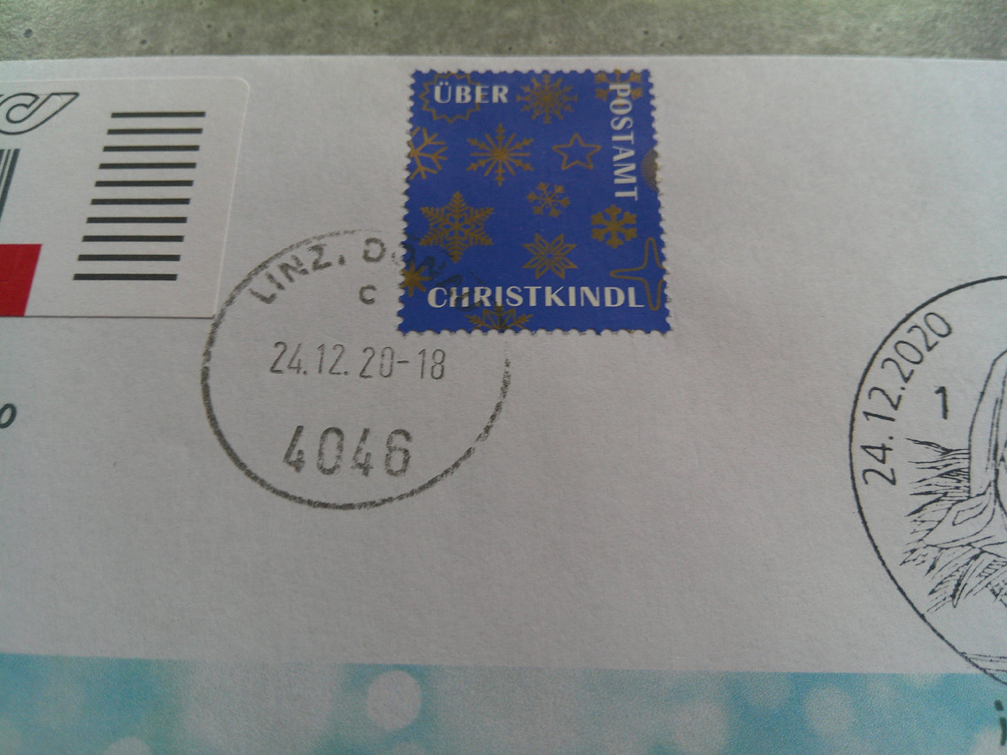 Run Cover - Christmas 2020 Christkindl special cancel (yellow doge stamp)