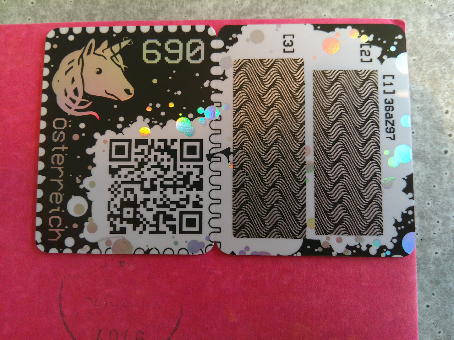 Run Cover - run on day of the ETH2.0 phase0 start; Set of 2 pink covers (black and green stamp)