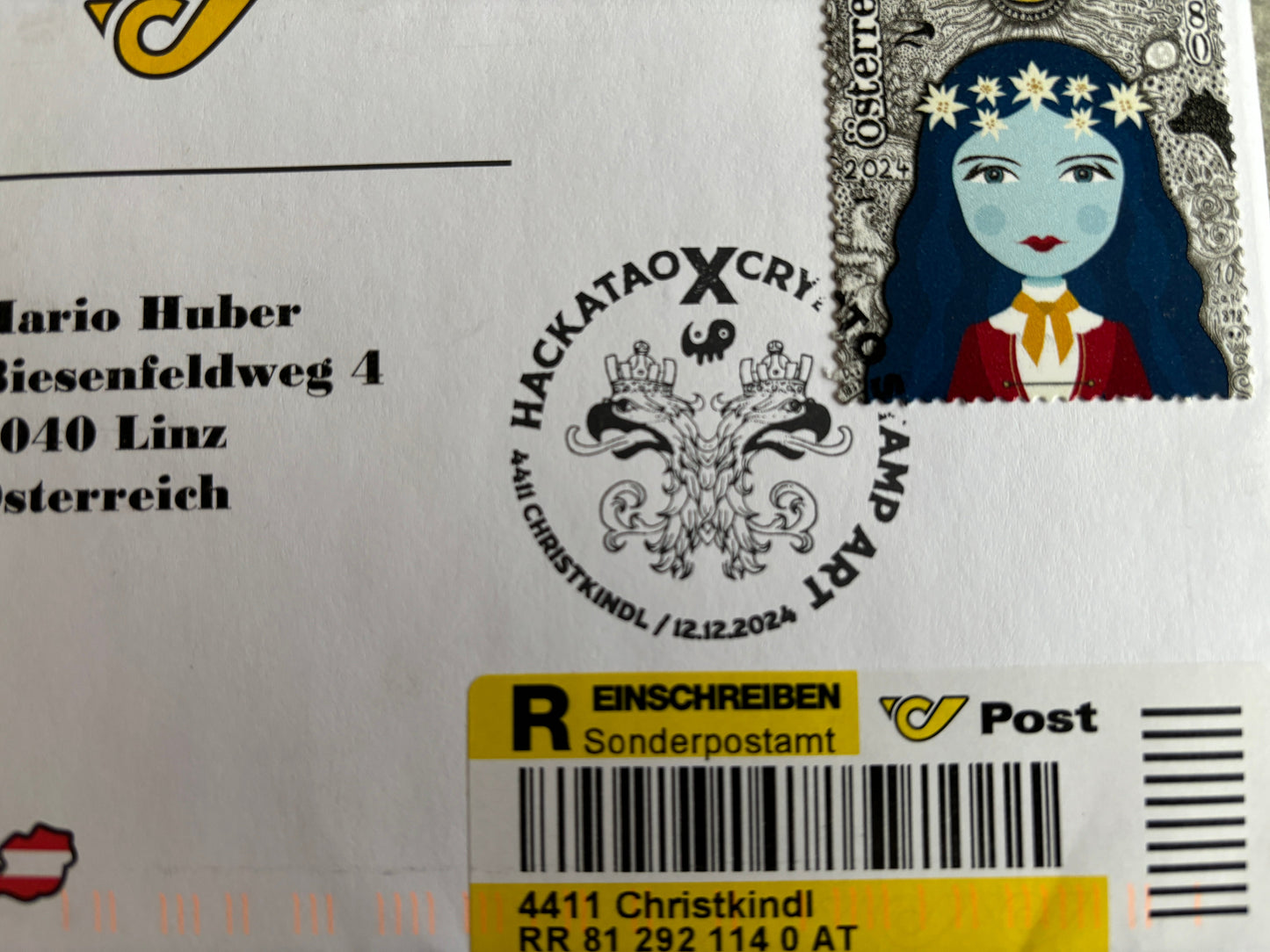 First Day Cover - Hackatao Empress Sisi (run on first day of issue)