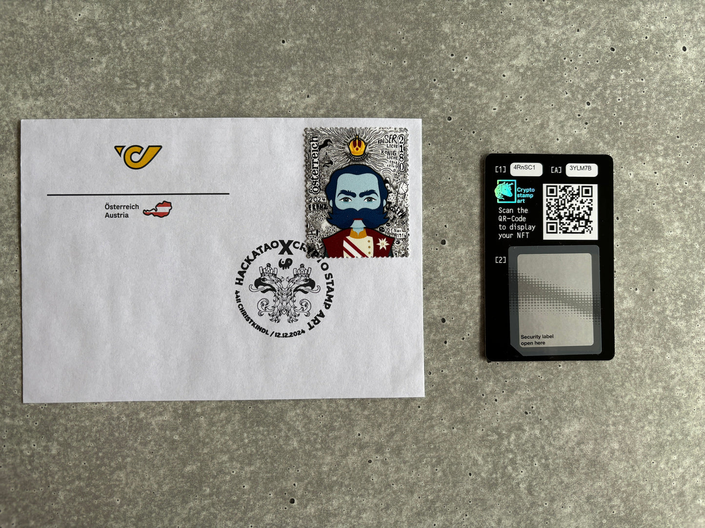 First Day Cover - Hackatao Crypto Stamp Emperor Franz