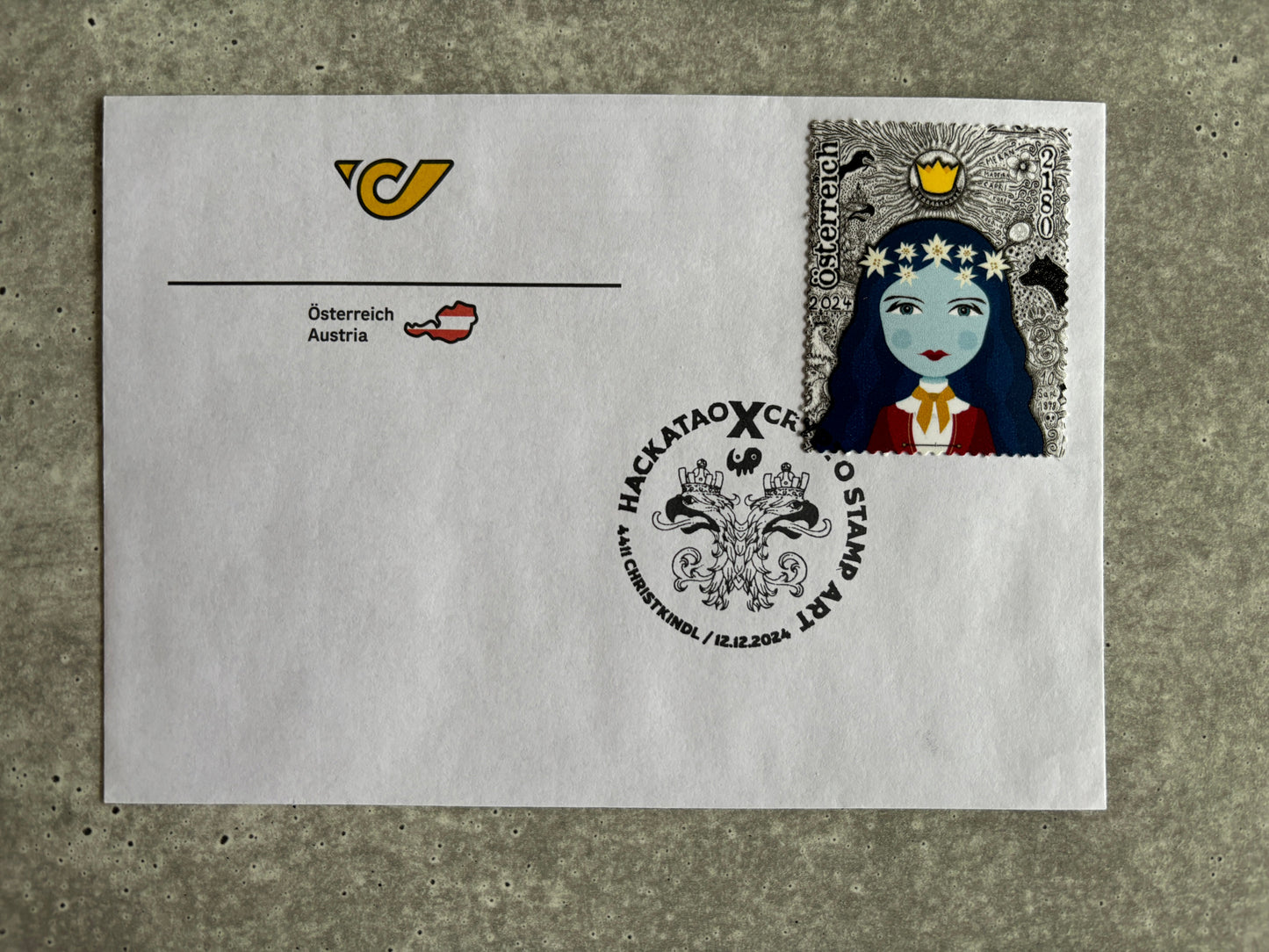 First Day Cover - Hackatao Crypto Stamp Empress Sisi