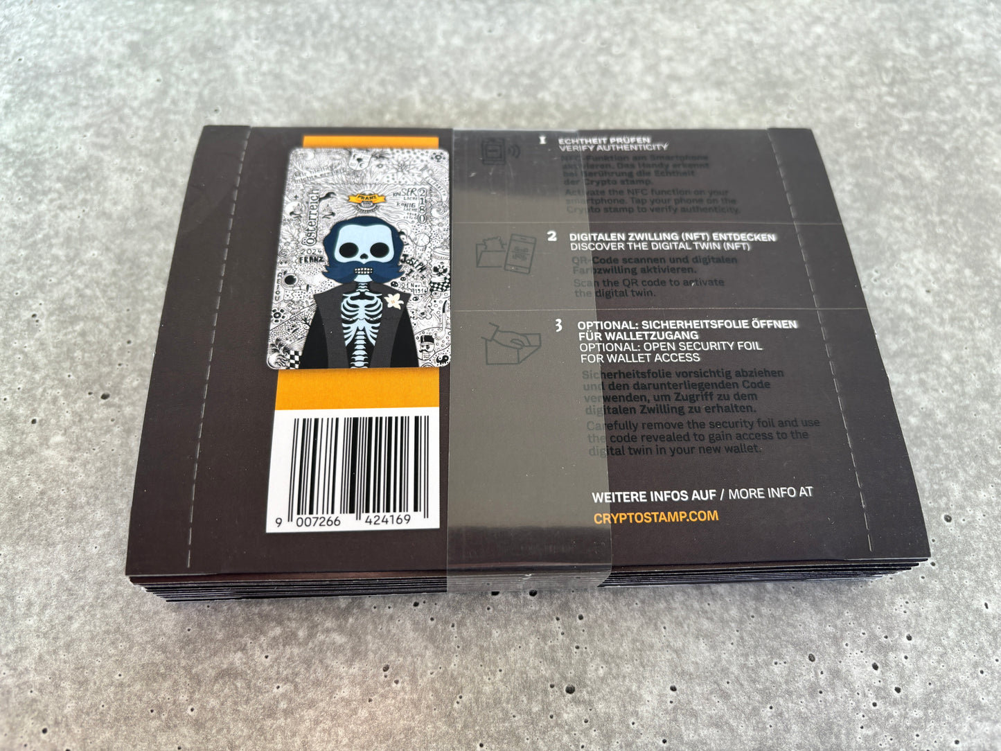 Crypto Stamp - 10x Hackatao Franz Skull (original sealed)