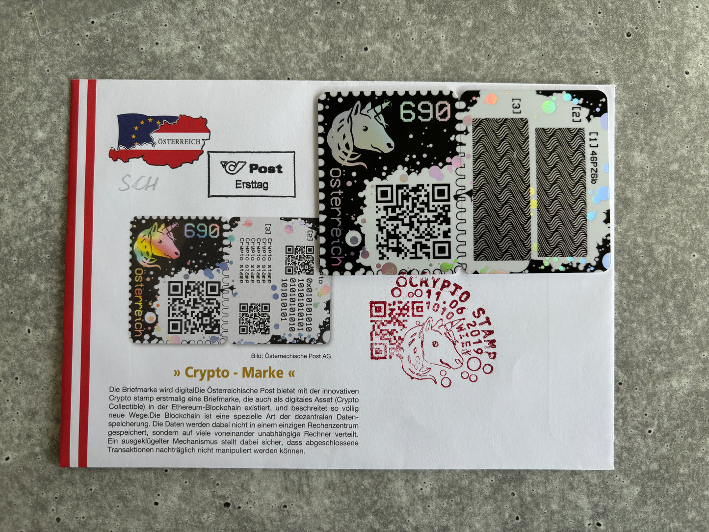 First Day Cover - CS1 (designed, with hand-stamped cancel)