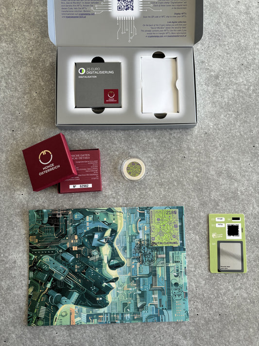 First Day Cover - Digitalisierung Crypto Stamp + Coin (5 digit)