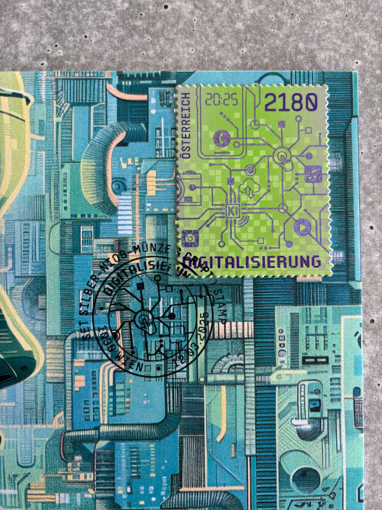 First Day Cover - Digitalisierung Crypto Stamp + Coin (5 digit)