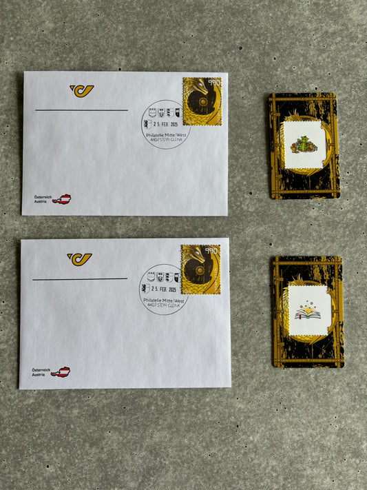 First Day Cover - Crypto Stamp Safe Dragon (Set of both motives)