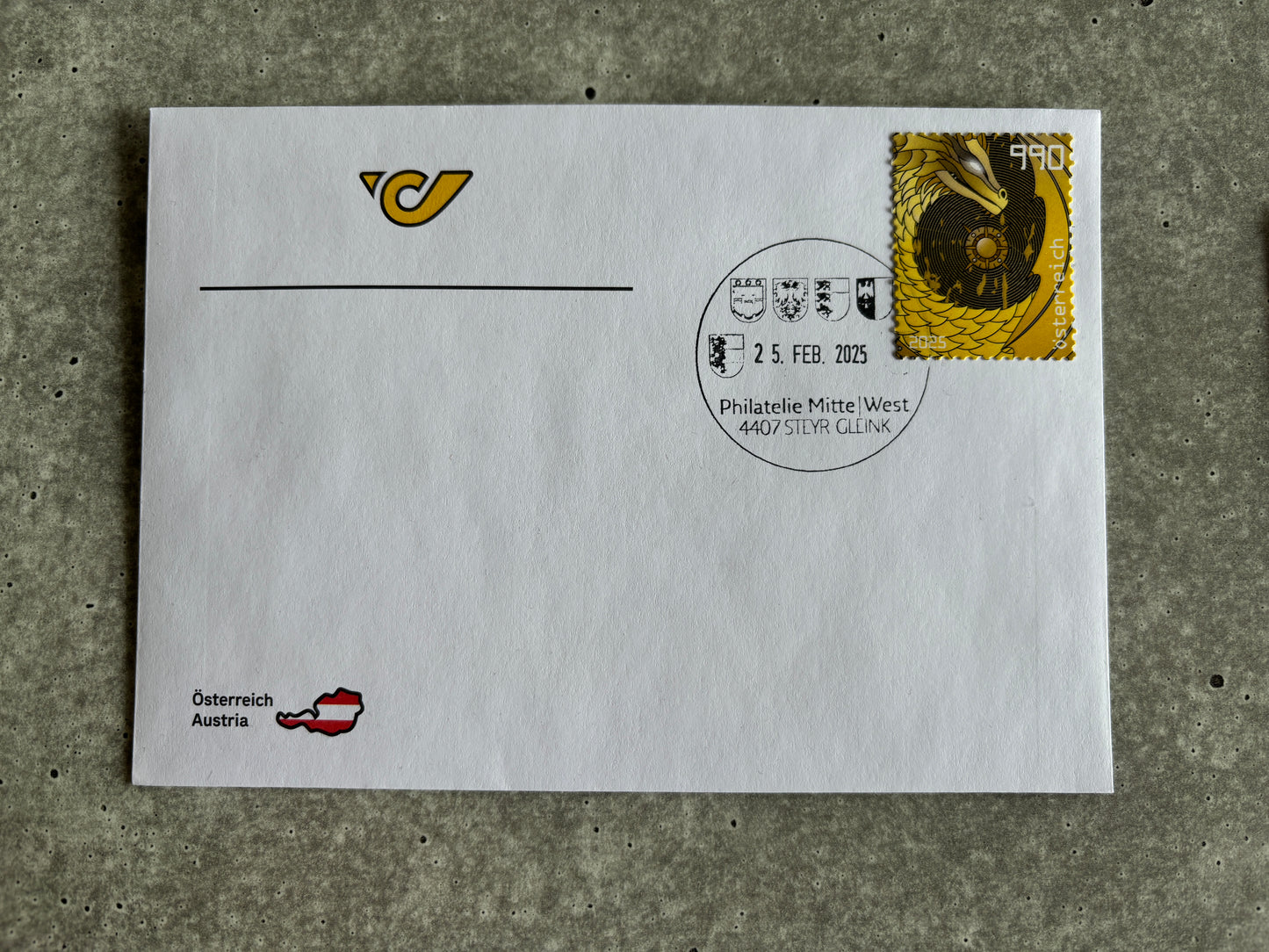 First Day Cover - Crypto Stamp Safe Dragon (Set of both motives)