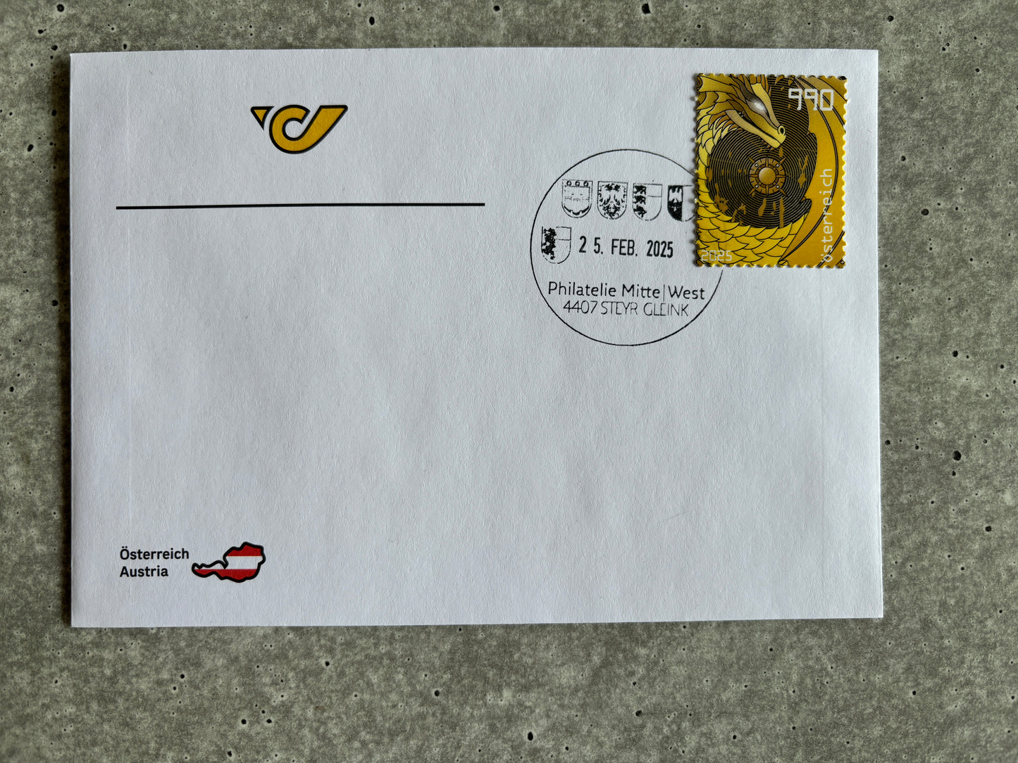 First Day Cover - Crypto Stamp Safe Dragon (Set of both motives)