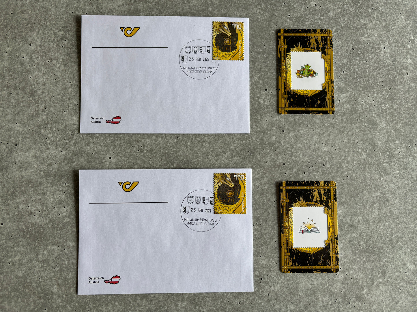 First Day Cover - Crypto Stamp Safe Dragon (Set of both motives) (2)