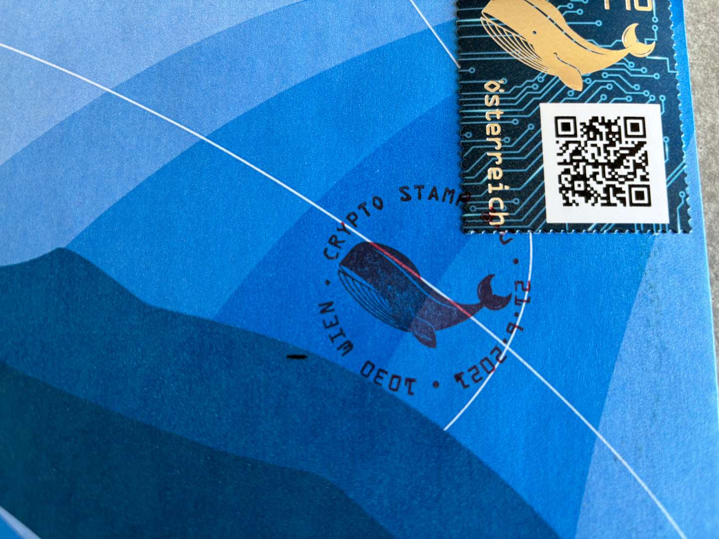 First Day Cover - CS3 Whale (black stamp) (2)