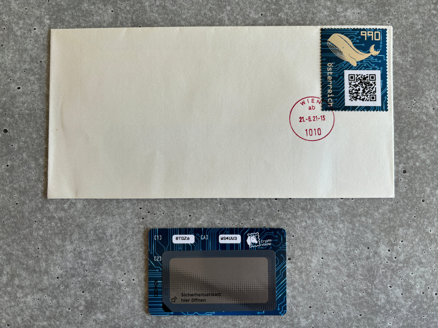 First Day Cover - CS3 Whale (round cancel, black stamp)