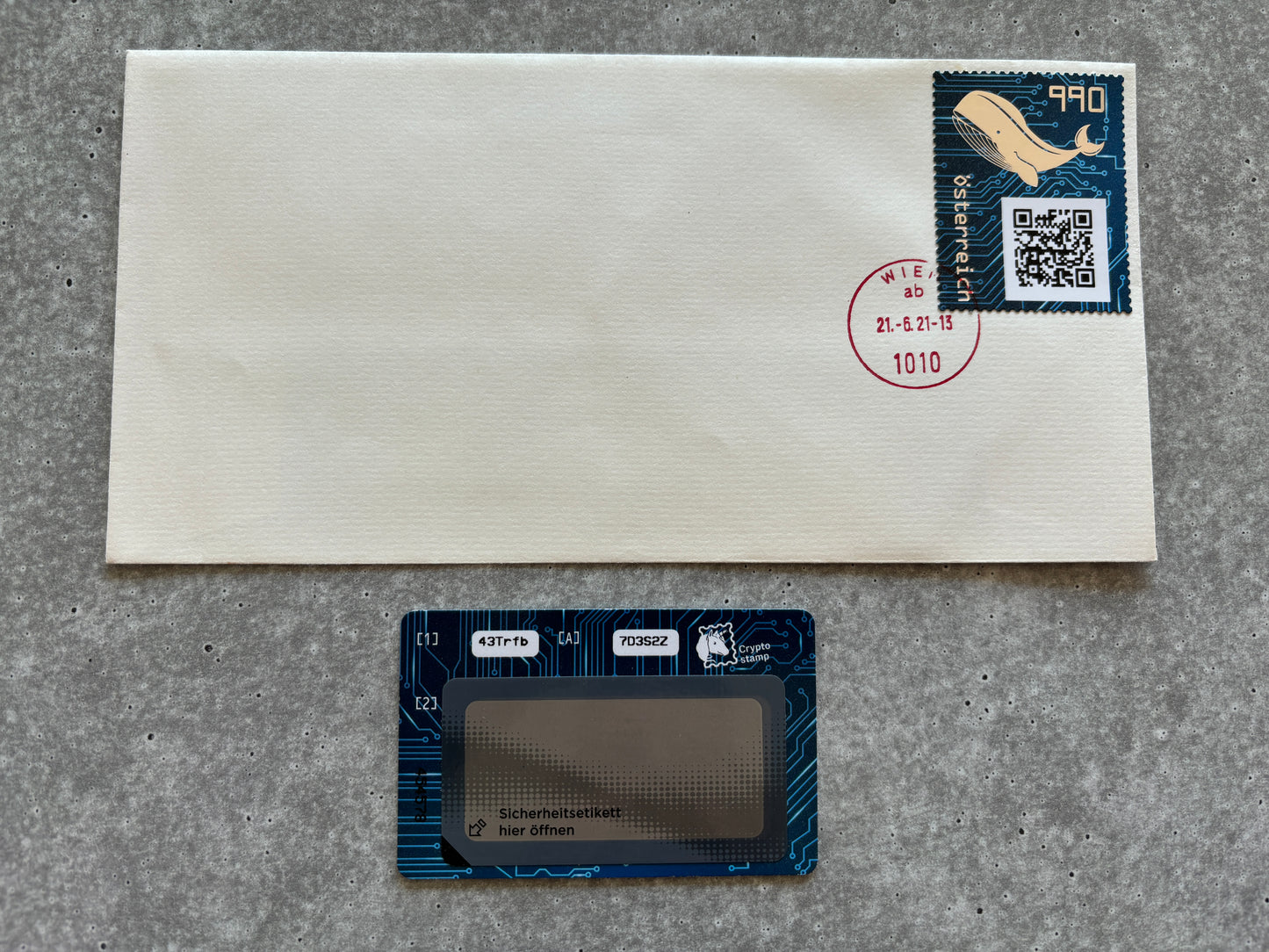 First Day Cover - CS3 Whale (round cancel, black stamp)