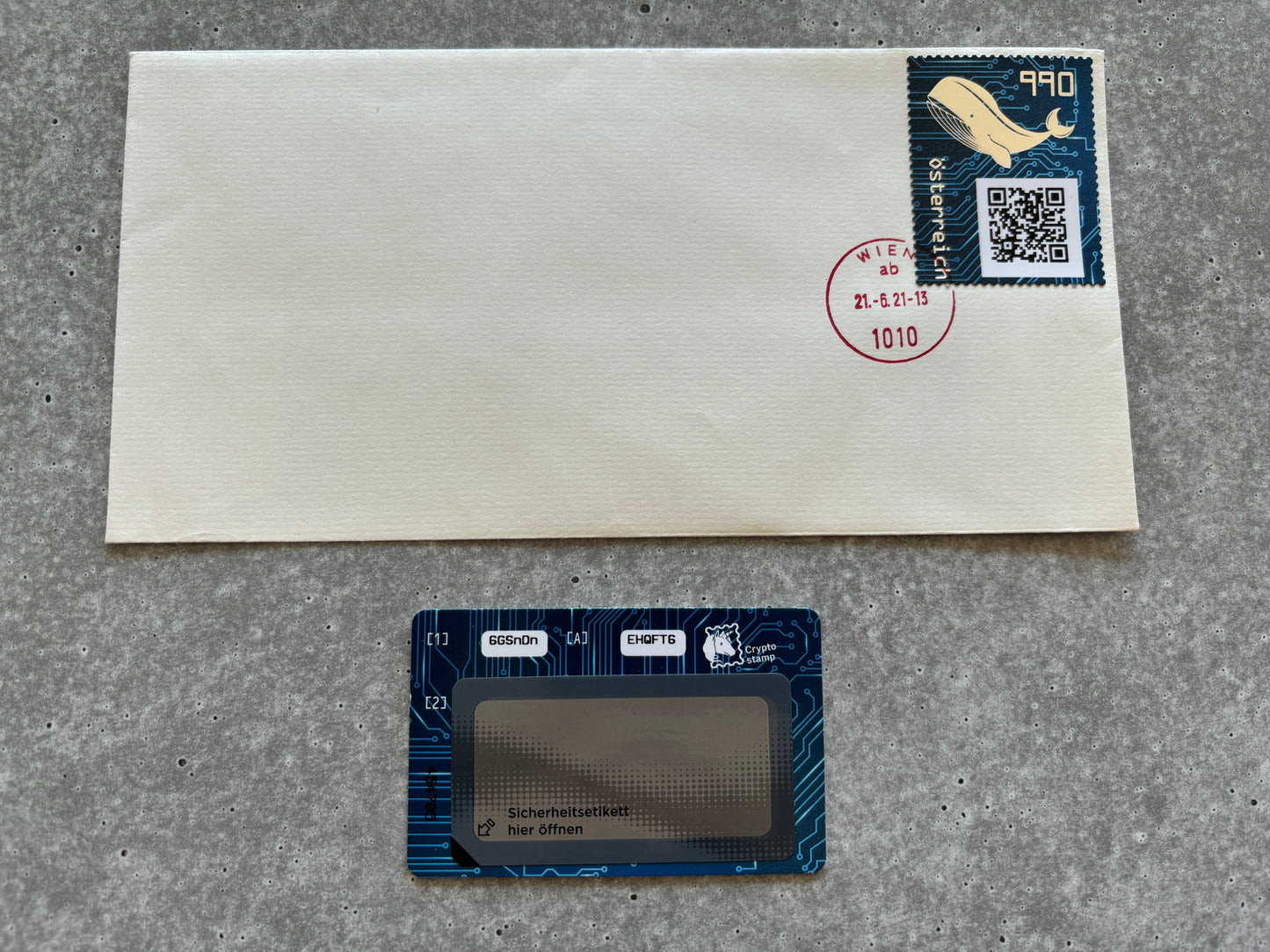 First Day Cover - CS3 Whale (round cancel, black stamp)