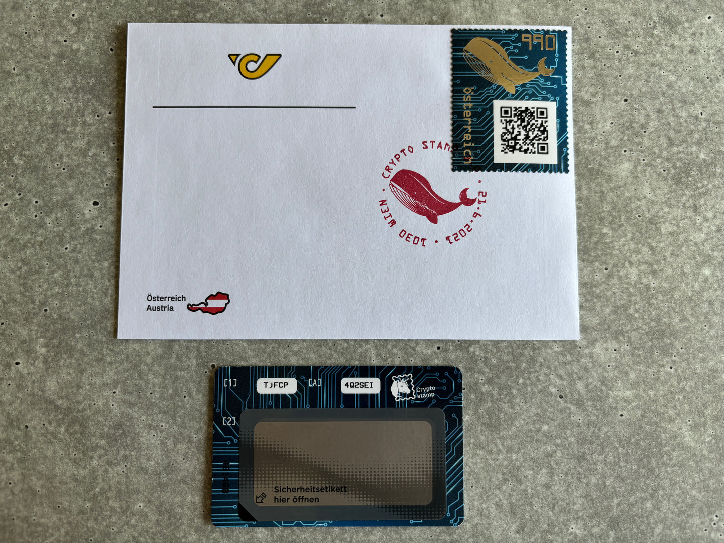 First Day Cover - CS3 Whale (black stamp) (3)