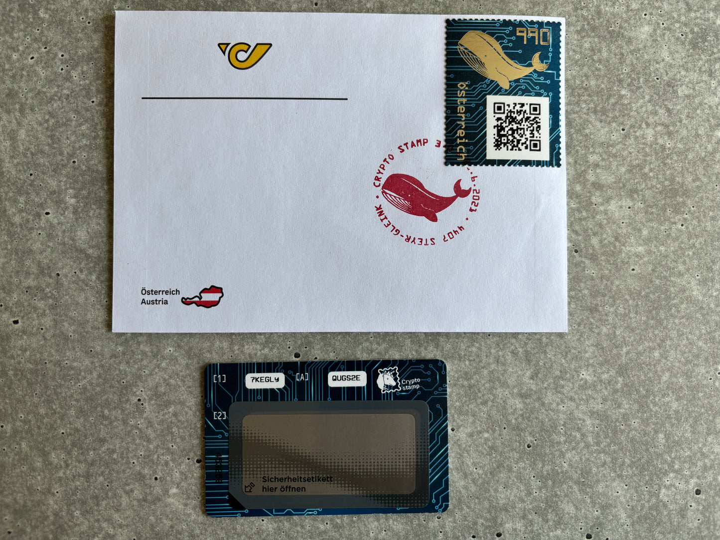 First Day Cover - CS3 Whale (black stamp) (3)