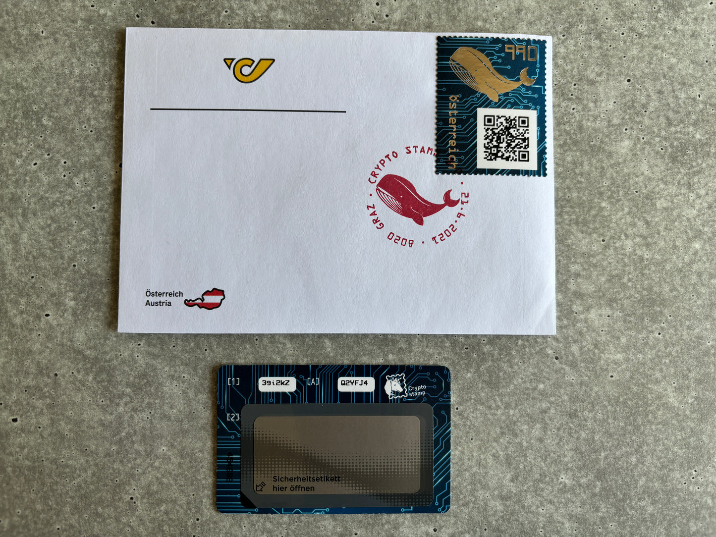 First Day Cover - CS3 Whale (black stamp) (3)