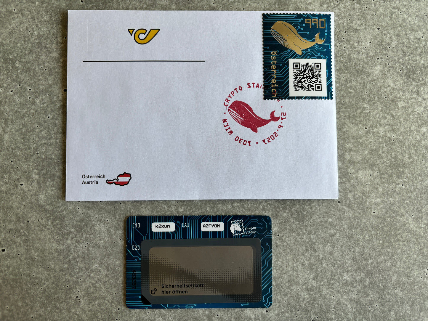 First Day Cover - CS3 Whale (black stamp) (3)