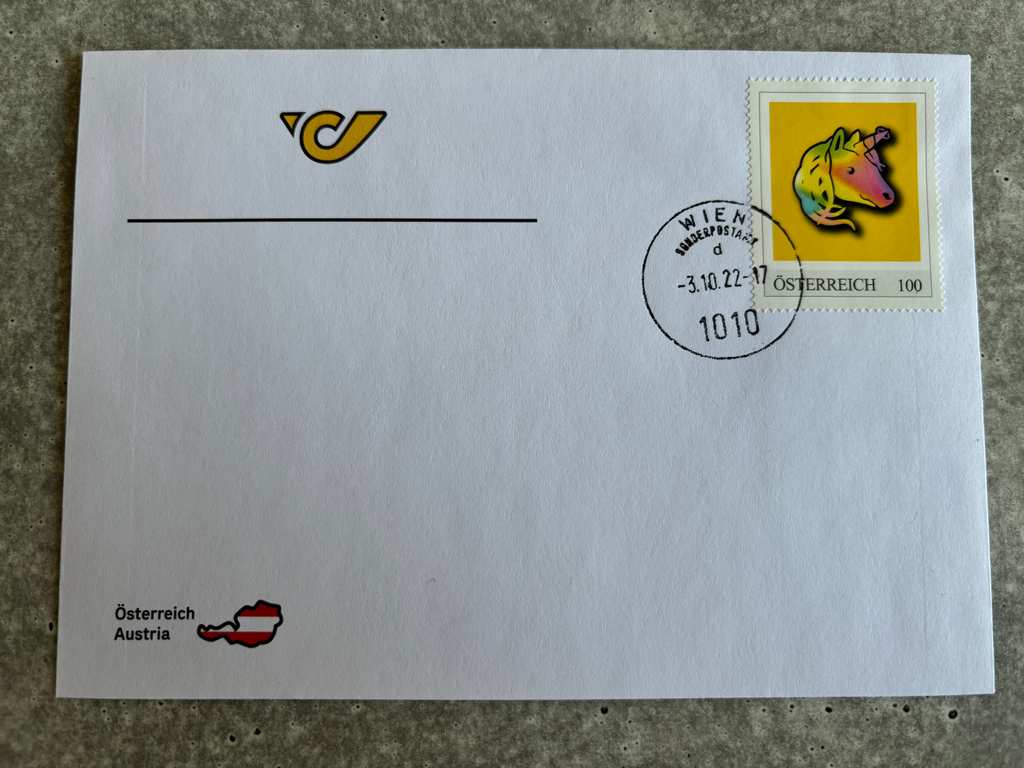 FDC - Die Crypto Stamp Tierfamilie (Set of all stamps on FDC)