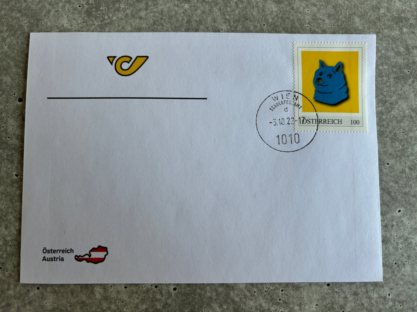 FDC - Die Crypto Stamp Tierfamilie (Set of all stamps on FDC)