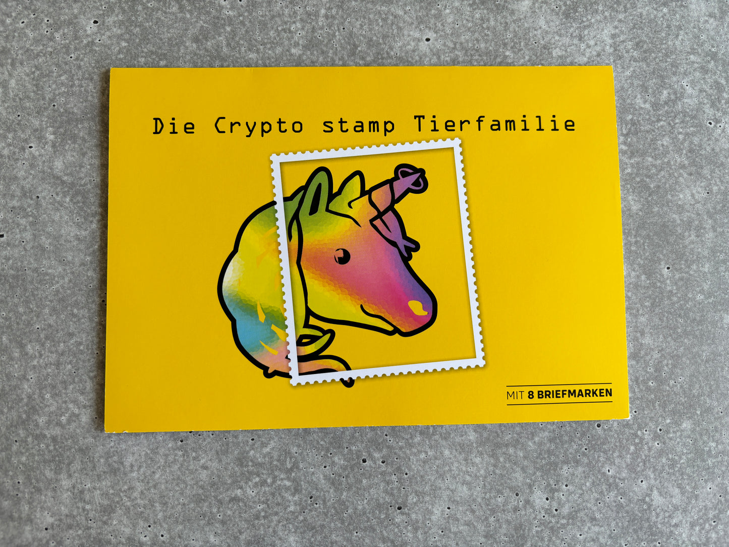 FDC - Die Crypto Stamp Tierfamilie (Set of all stamps on FDC)