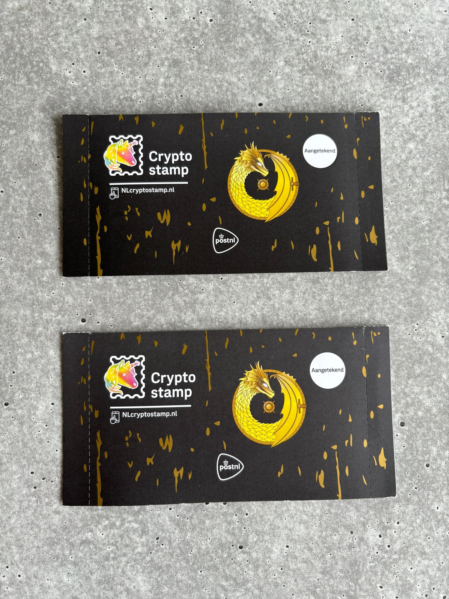NL Crypto Stamp - Safe Dragon: Set of both Editions (sealed)